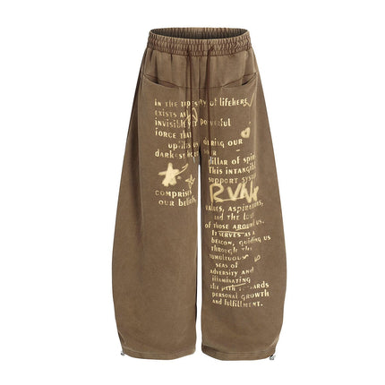 TALKLESSFASHION Washed Scimitar Wide Sweatpants