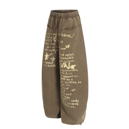 TALKLESSFASHION Washed Scimitar Wide Sweatpants