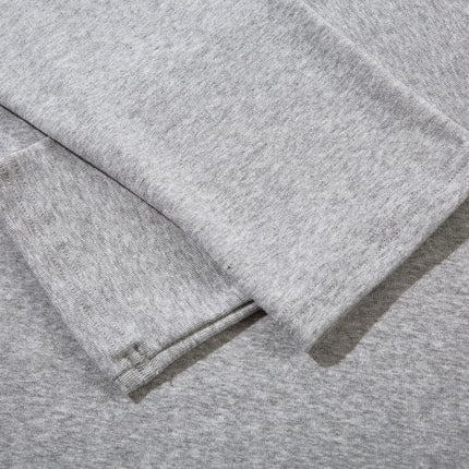 TALKLESSFASHION XPKAEAX American Spice Girl Monogram Print U-Neck Long Sleeve T-Shirt Women Fall 2025 Loose Off-the-Shoulder Top ins