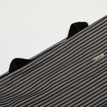 TALKLESSFASHION XPKAEAX American Vintage Striped Contrast One-Shoulder Long Sleeve T-Shirt Women's Spring New Loose Waist Top