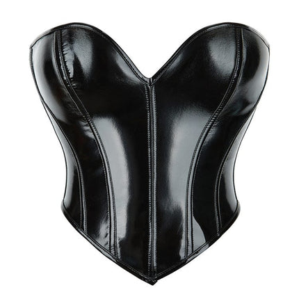 TALKLESSFASHION XS / black The new PVC leather breast support sexy shapewear top Amazon AliExpress wish cross-border e-commerce supply delivery