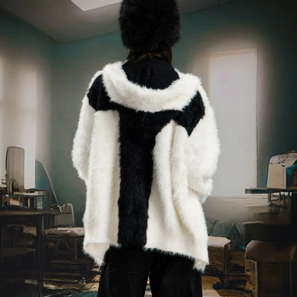 TALKLESSFASHION Y2K Mohair Hooded Cardigan